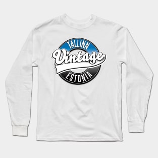 Estonia Tallinn vintage logo Long Sleeve T-Shirt